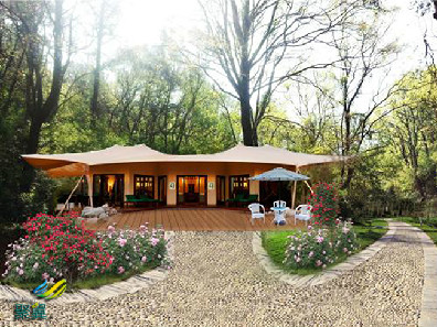 帳篷膜結構原始生活體驗*帳篷膜結構膜材優(yōu)越的性能