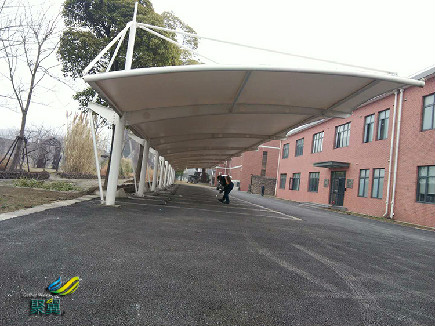 盛大花園小學膜結構汽車棚*膜結構汽車棚結構體系和牢固技
