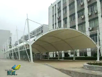 膜結構車棚質量的因素介紹 膜結構車棚節點設計