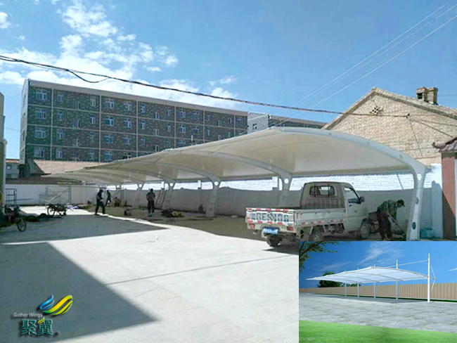 膜結構車棚設計理論|膜結構車棚