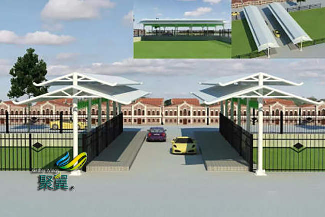   膜結(jié)構(gòu)車棚無(wú)縫鋼管|膜結(jié)構(gòu)車棚雙面涂層