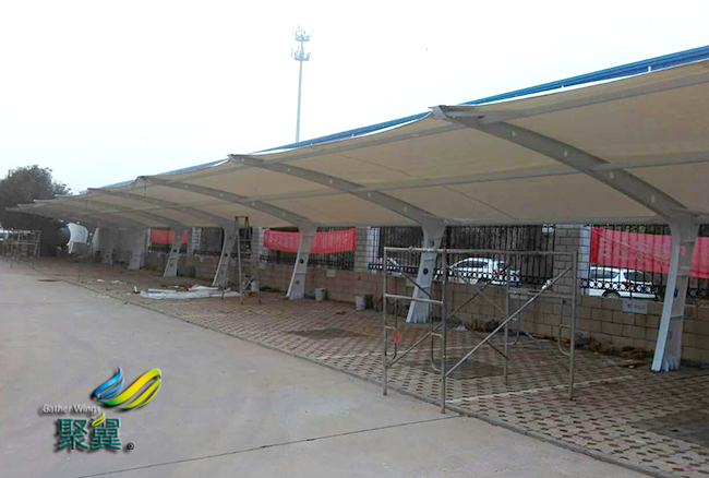 膜結(jié)構(gòu)停車棚設(shè)計(jì)形態(tài)分析|剪裁