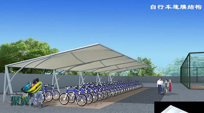    剖析薄膜結構車棚特點|膜結構車棚優點  