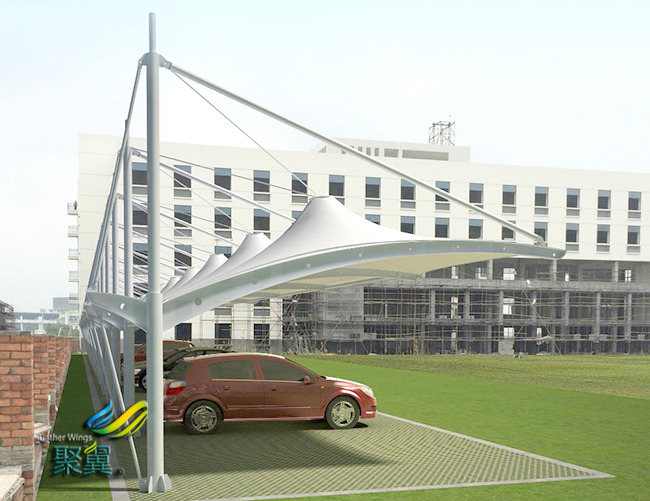 膜結構車棚的設計符合時代的潮流