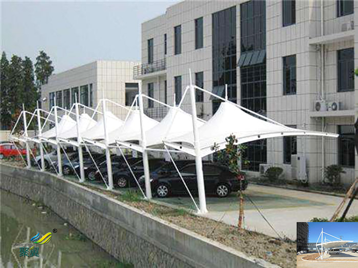 河南膜結構停汽自行停遮陽定制車棚廠家包運輸