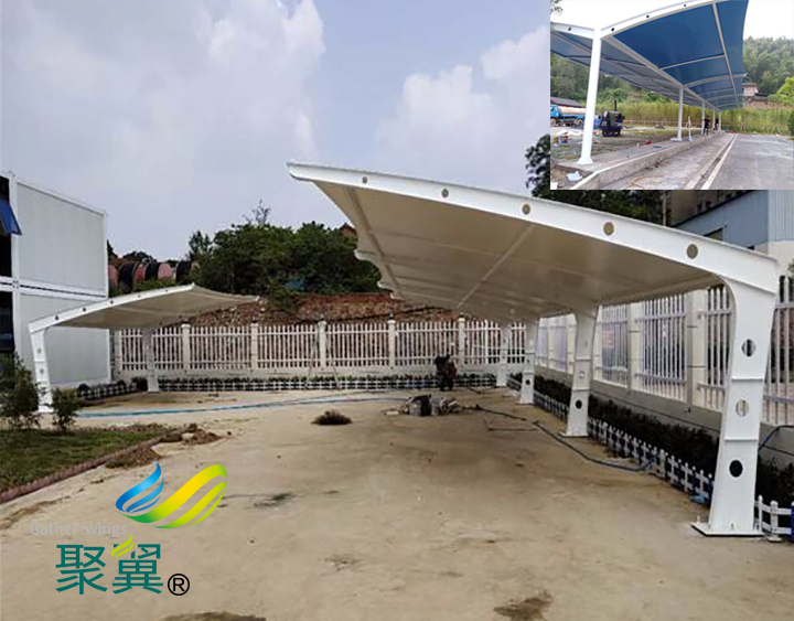 膜結(jié)構(gòu)車棚造價簡單|遮陽防雨防日曬