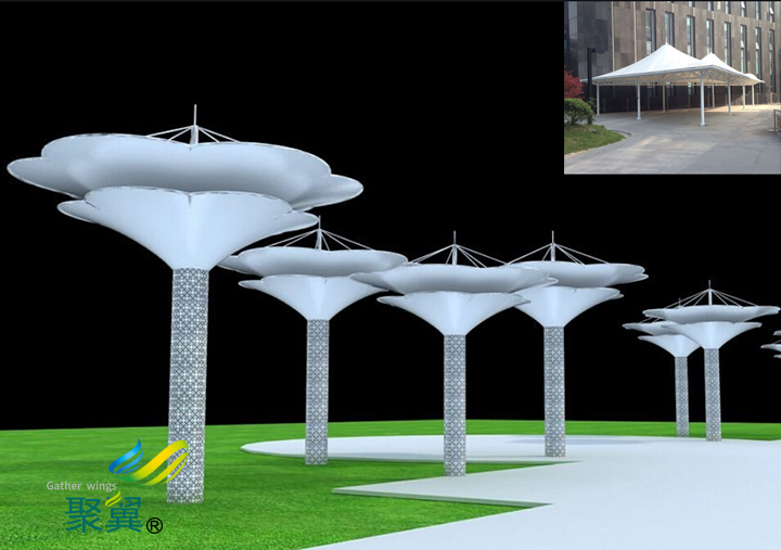  膜結(jié)構(gòu)車棚遮陽防雨|打造經(jīng)典工程