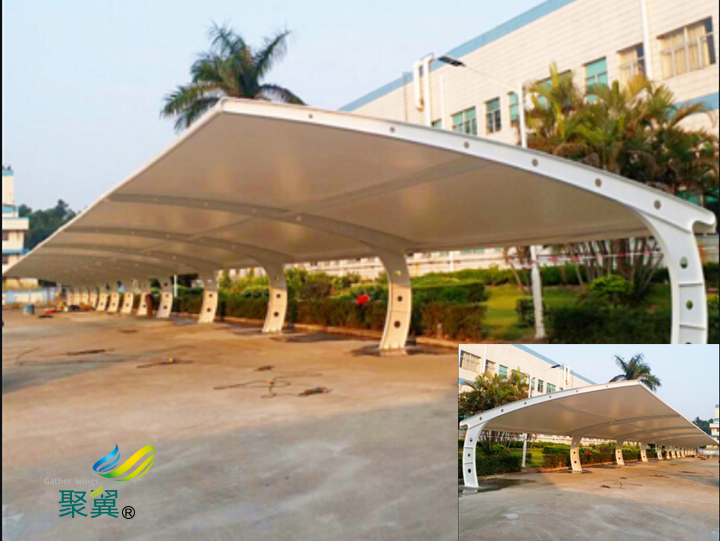 膜結(jié)構(gòu)車棚可充電樁安裝|停車棚使用