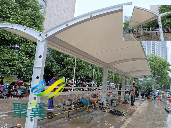  膜結(jié)構(gòu)工程搭建膜結(jié)構(gòu)車棚汽車停車棚售后無憂